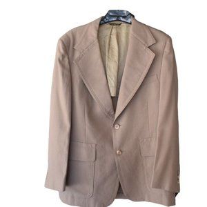 Mens Vintage 1960's  Palm Beach The Crescent Tan Blazer 40